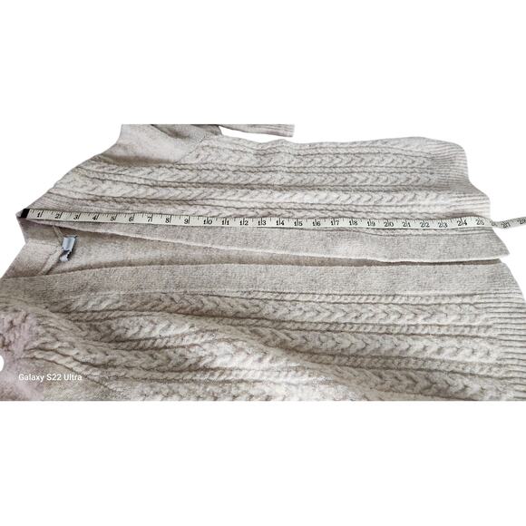 Croft & Barrow Tan Cable Knit Long Sleeve Lightweight Cardigan Women Size Small - Picture 7 of 14